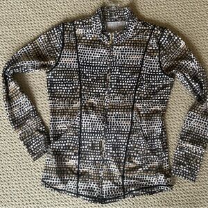 Sansoleil zip front turtleneck long sleeve jacket UV Ray blocker mockneck S